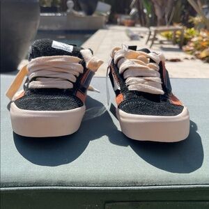 Vans Disney 100 Lion King Scar Knu Skool Black and Orange Sneakers